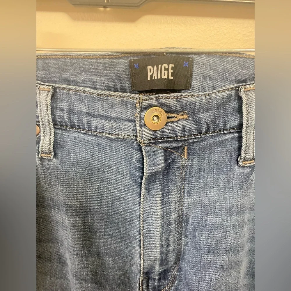 Paige Men’s Federal Tapered Jeans in Burnett Size 36 Light Wash Slim Straight - Picture 3 of 16